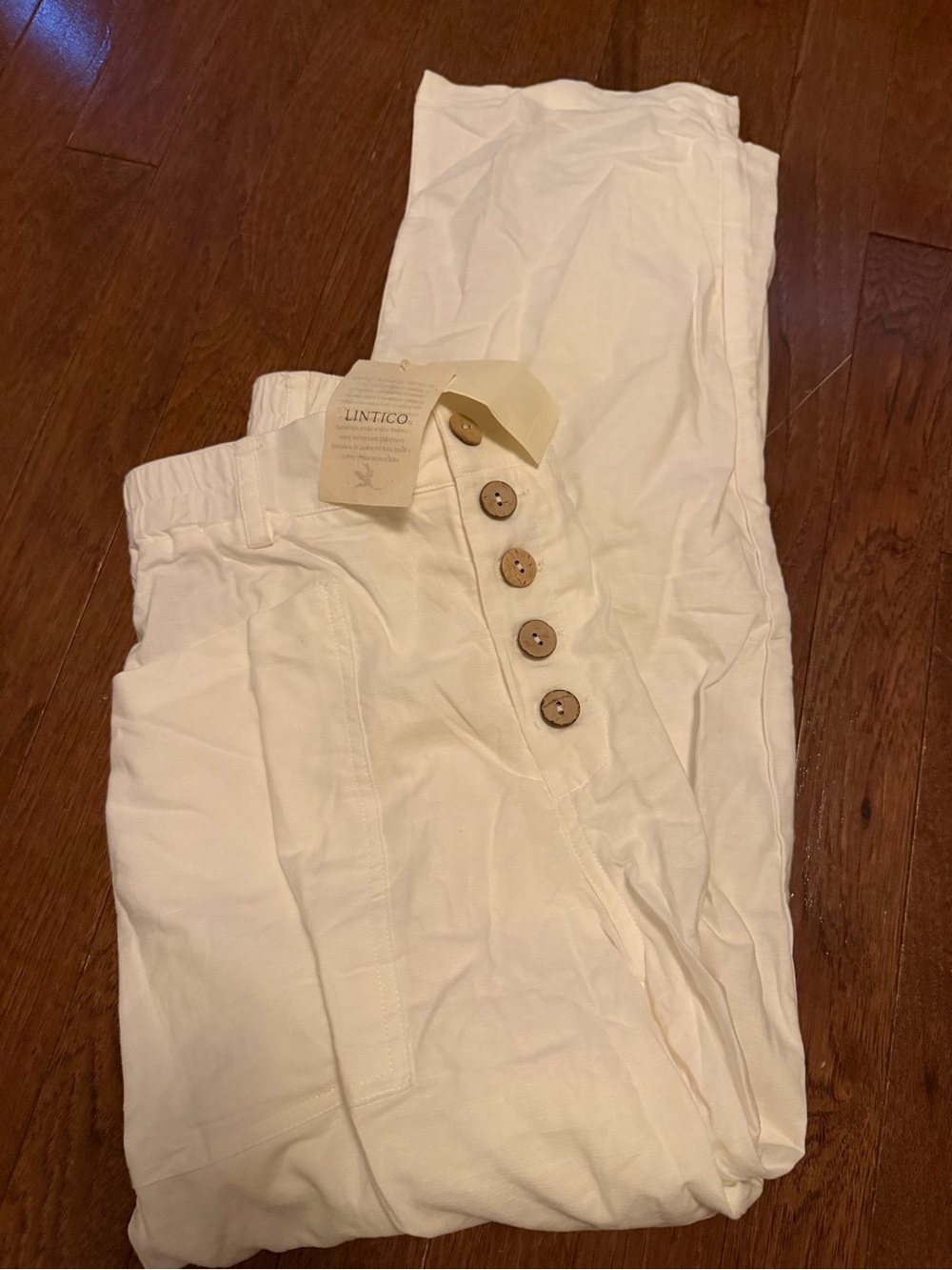 Women’s linen Button-Fly pants NWT